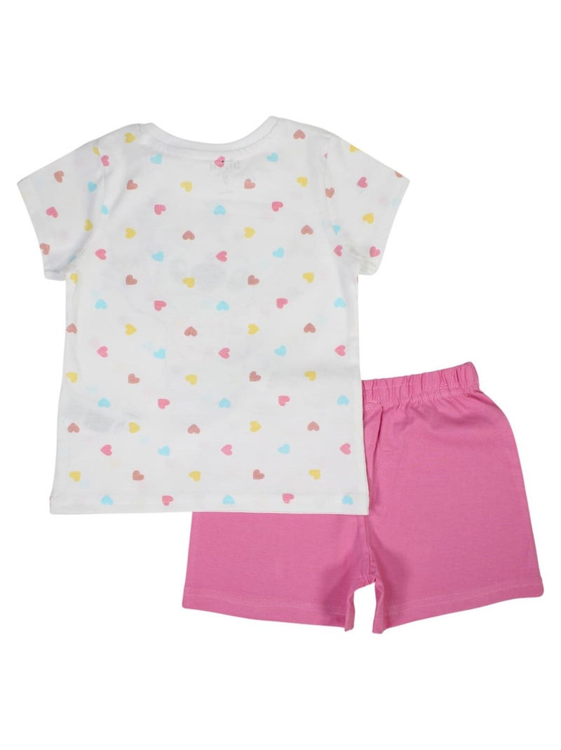 Disney - Ensemble T-shirt et Short Fille Lilo et Stitch Rose - Kiabi