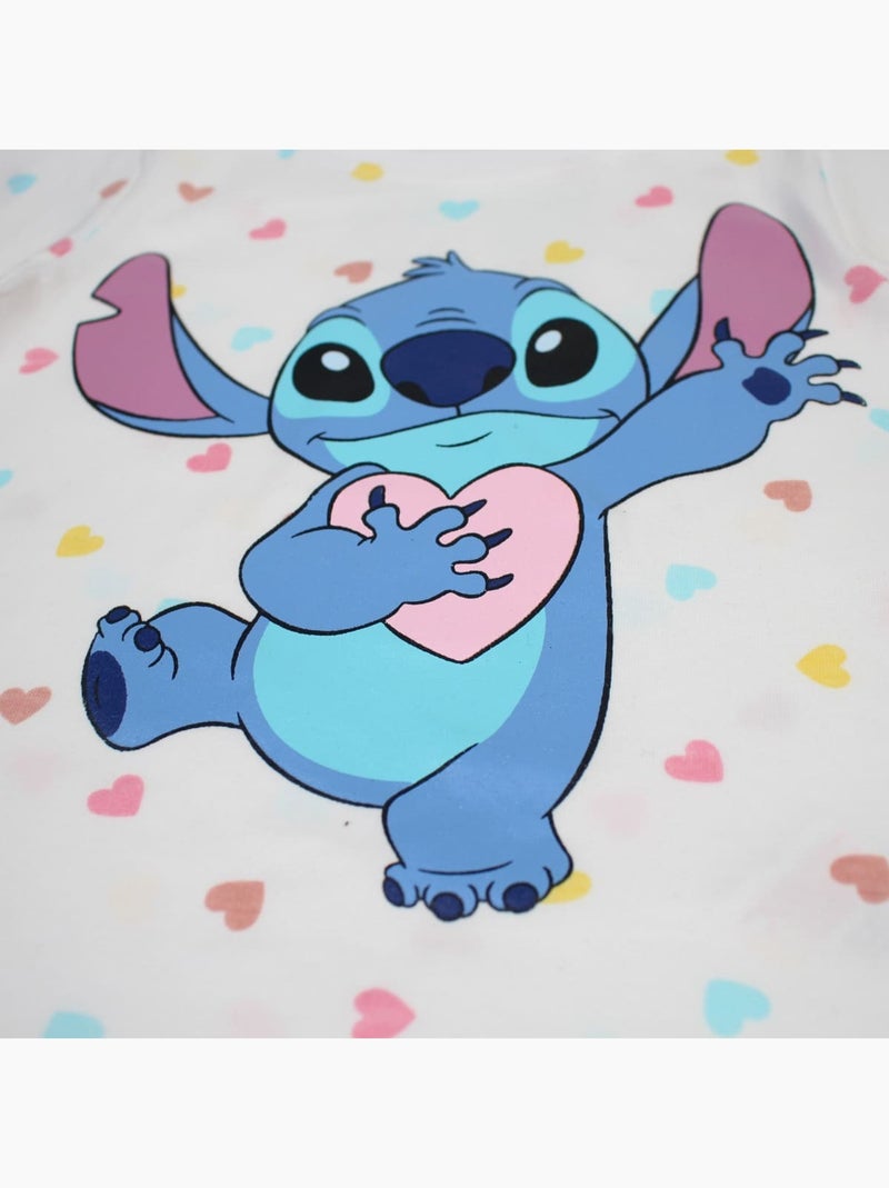 Disney - Ensemble T-shirt et Short Fille Lilo et Stitch Rose - Kiabi