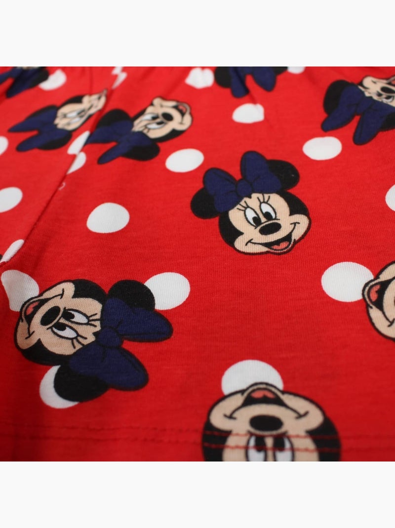 Disney - Ensemble T-shirt et Short Fille Minnie Blanc - Kiabi