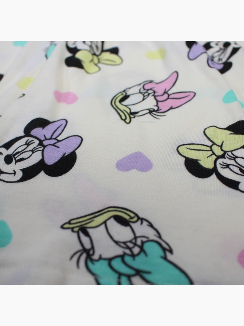 Disney - Ensemble T-shirt et Short Fille Minnie Blanc - Kiabi