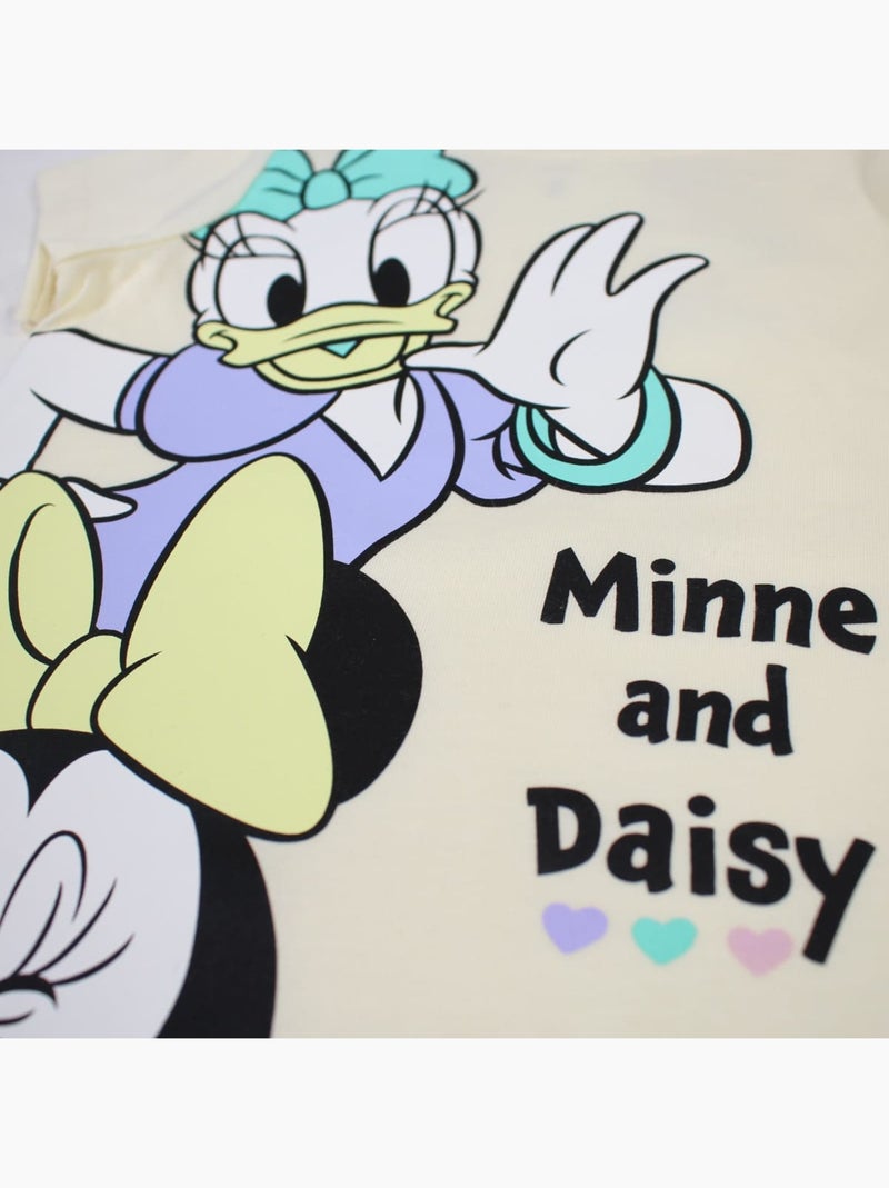 Disney - Ensemble T-shirt et Short Fille Minnie Blanc - Kiabi