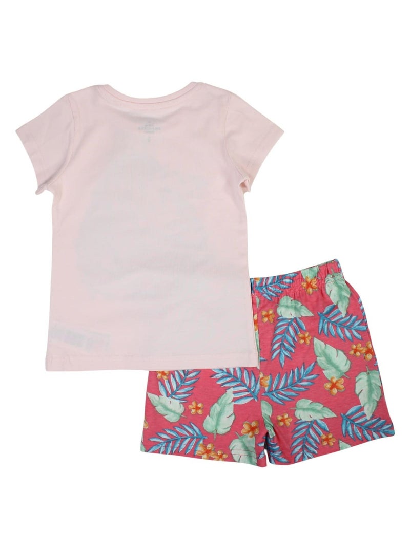 Disney - Ensemble T-shirt et Short Fille Vaiana Rose - Kiabi