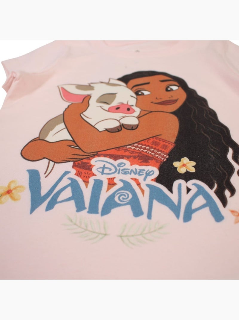 Disney - Ensemble T-shirt et Short Fille Vaiana Rose - Kiabi