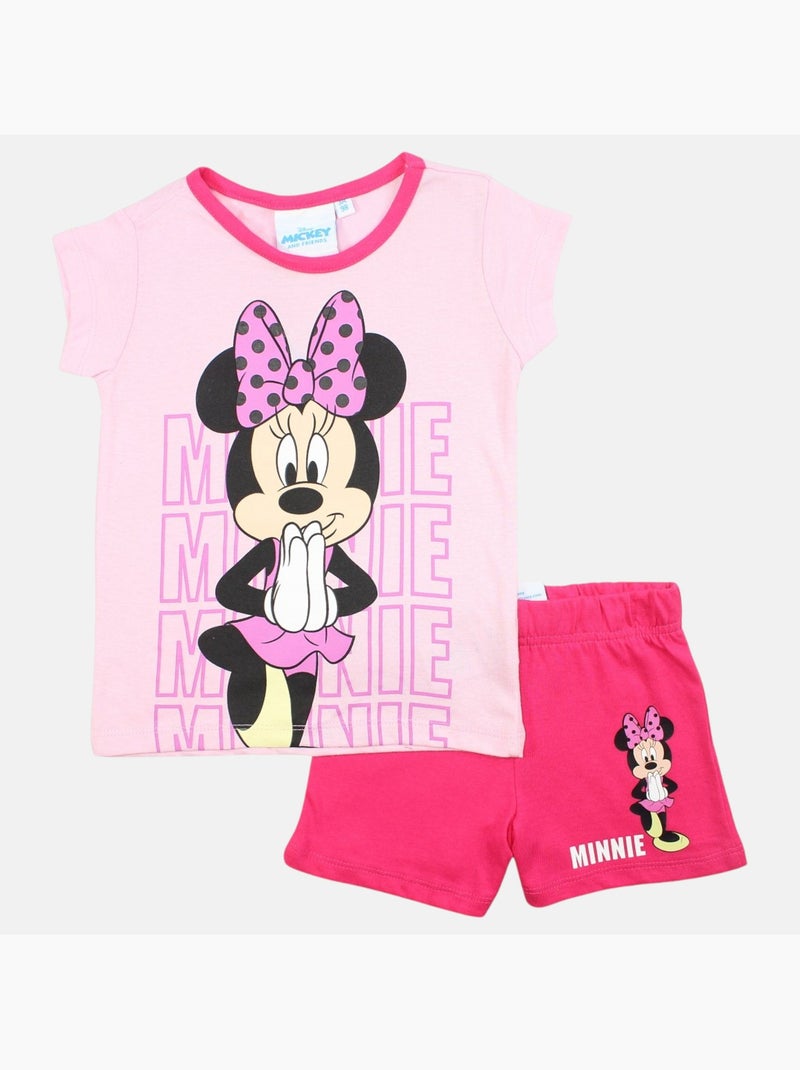 Disney - ensemble t-shirt et short imprimés Rose - Kiabi