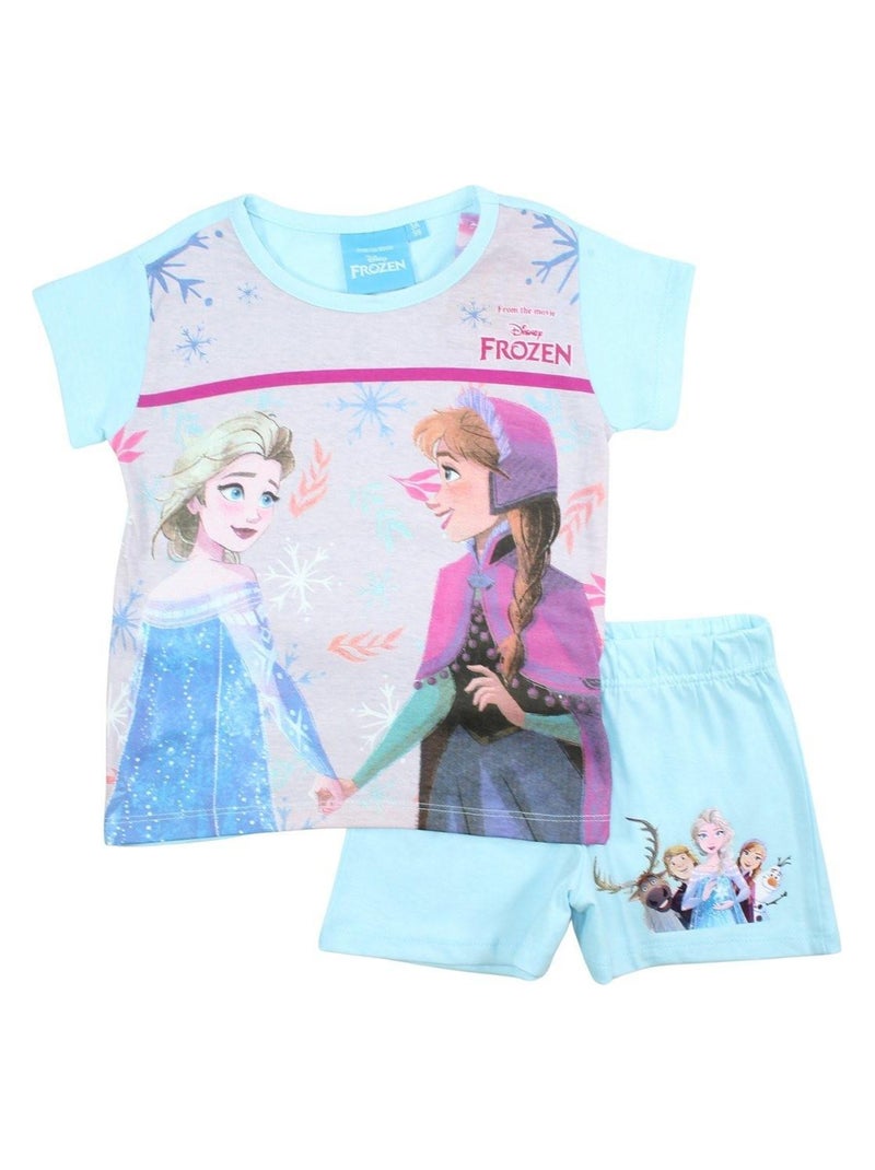 Disney Ensemble T-shirt et Short La reine des neiges Bleu