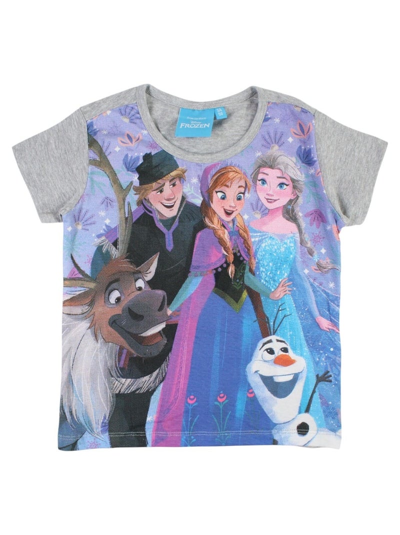 Disney - Ensemble T-shirt et Short La Reine des neiges Gris - Kiabi
