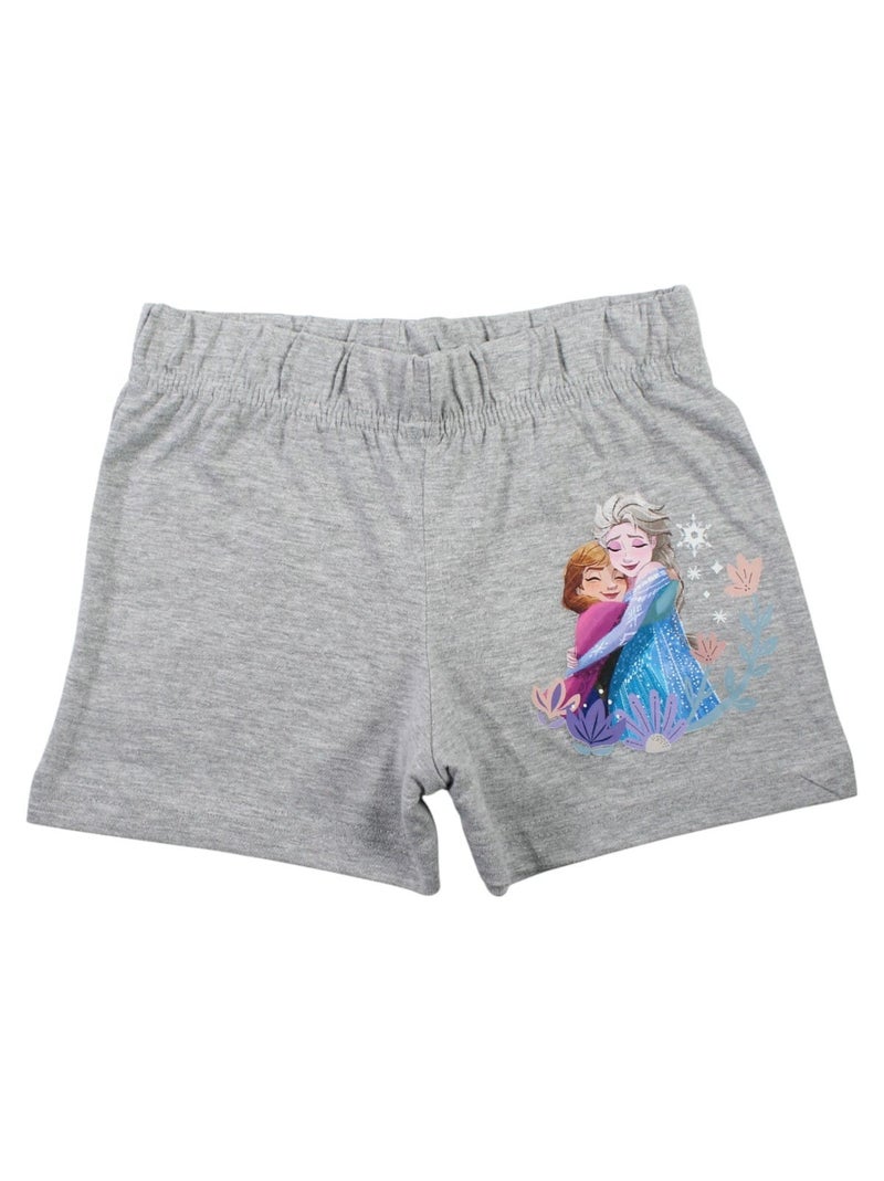Disney - Ensemble T-shirt et Short La Reine des neiges Gris - Kiabi