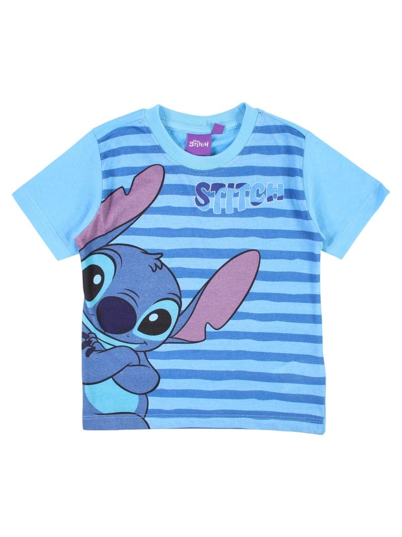 Disney - Ensemble T-shirt et Short Lilo et Stitch Bleu - Kiabi