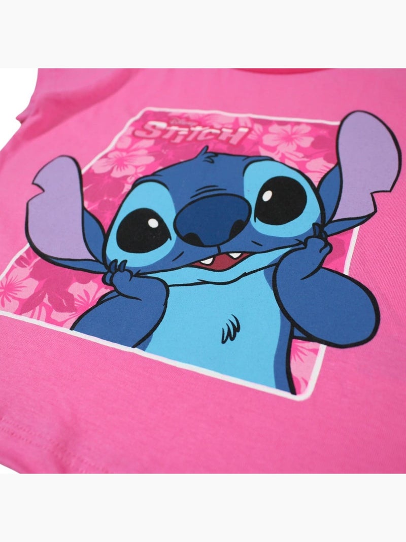 Disney - Ensemble T-shirt et Short Lilo et Stitch Rose - Kiabi