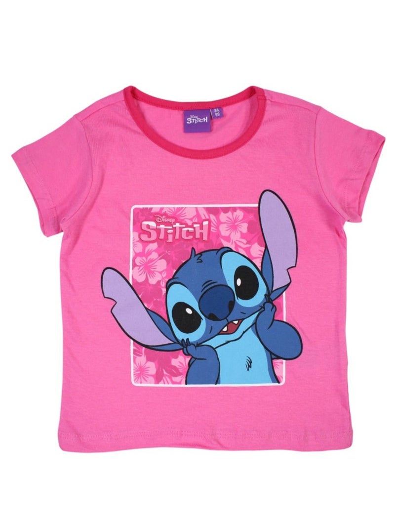 Disney - Ensemble T-shirt et Short Lilo et Stitch Rose - Kiabi
