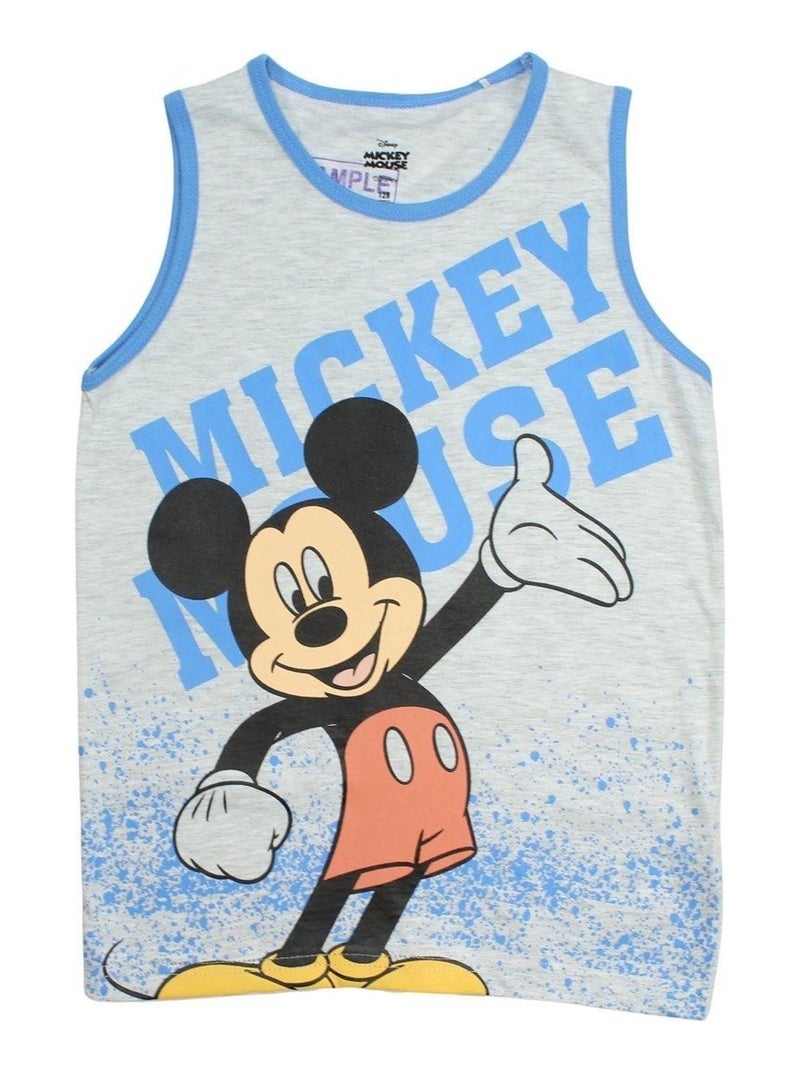 Disney - Ensemble T-shirt et Short Mickey Bleu - Kiabi