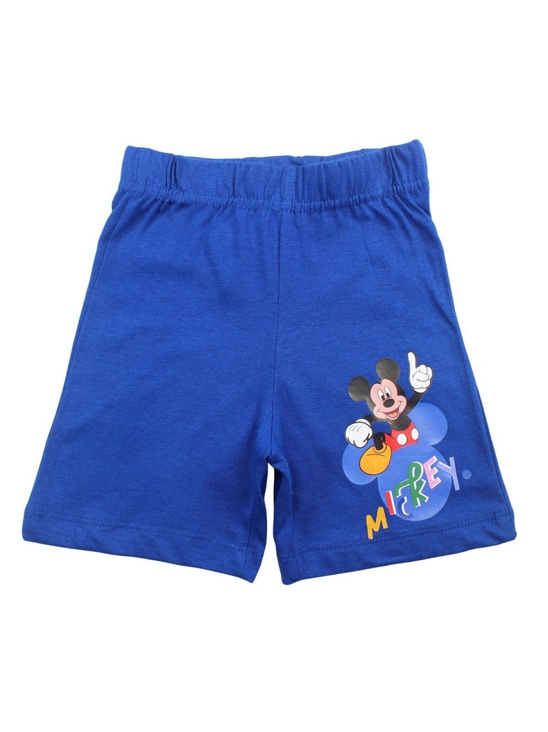 Disney - Ensemble T-shirt et Short Mickey Bleu marine - Kiabi