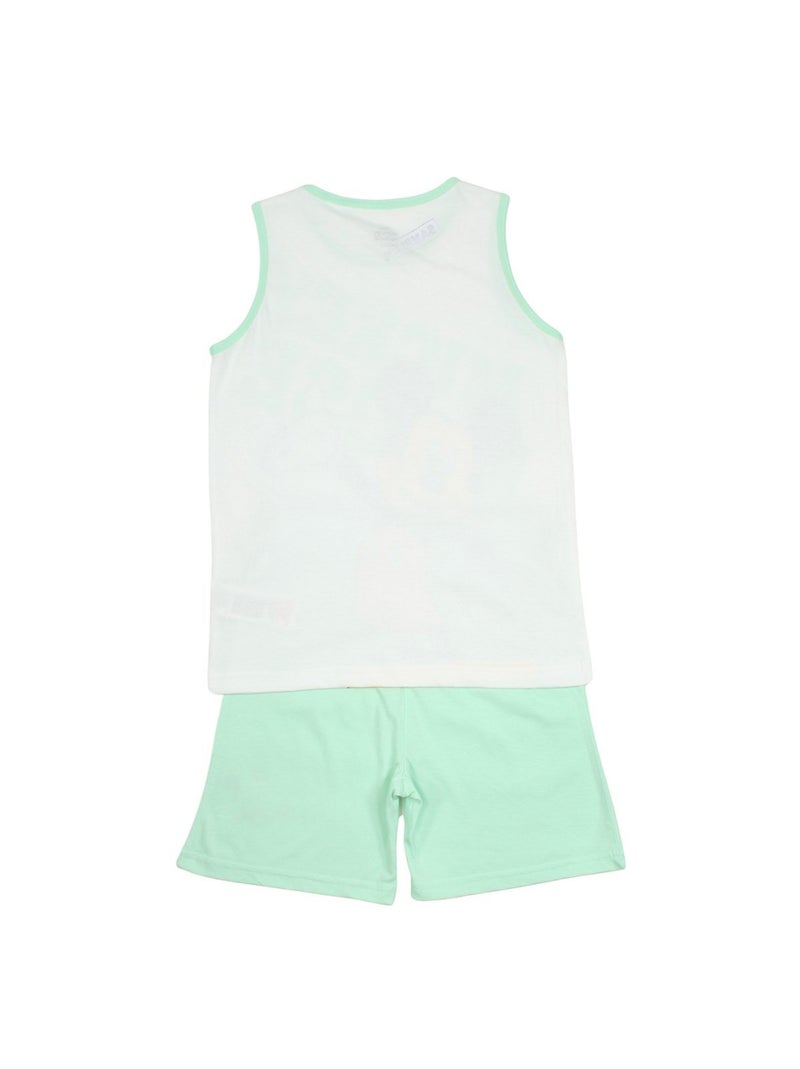 Disney - Ensemble T-shirt et Short Mickey Vert - Kiabi