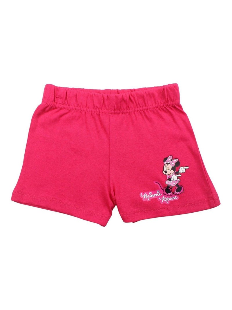 Disney - Ensemble T-shirt et Short Minnie Rose fushia - Kiabi