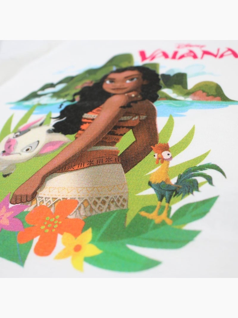 Disney - Ensemble T-shirt et Short Vaiana Blanc - Kiabi