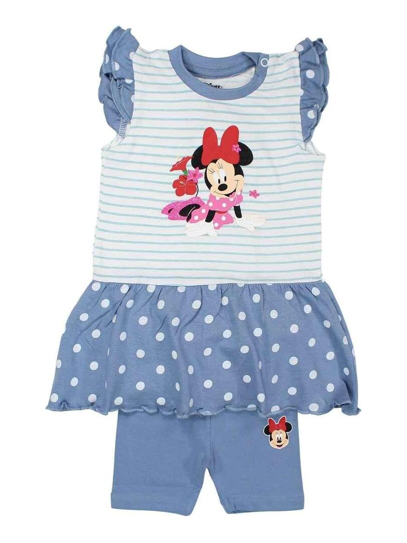 Disney - Ensemble ​​T-shirt legging bébé fille Imprimé Minnie Bleu - Kiabi