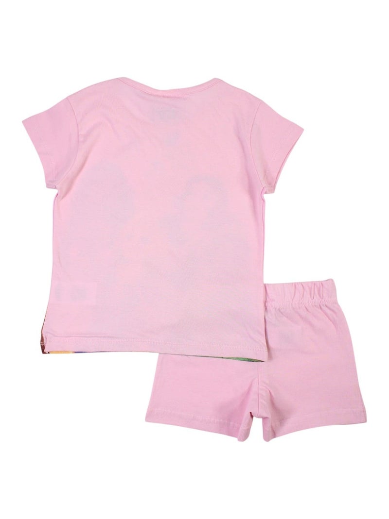 Disney - Ensemble t-shirt manches courtes et short enfant à imprimé Rose - Kiabi