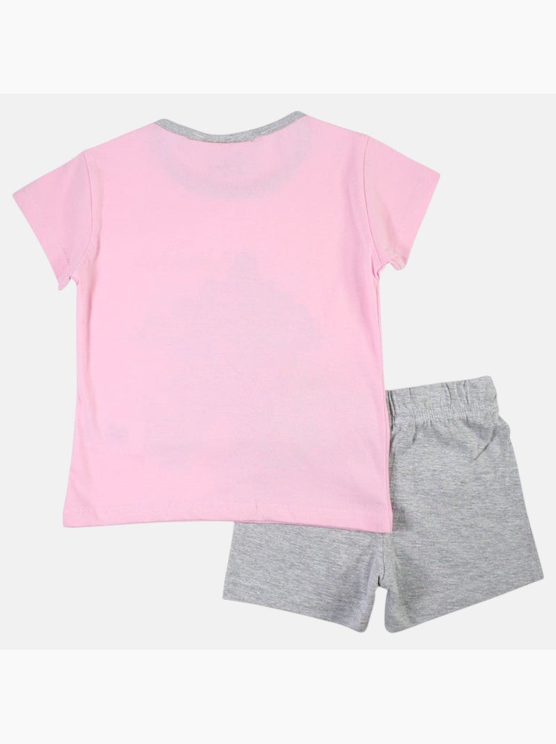Disney - Ensemble t-shirt manches courtes et short enfant à imprimé Rose - Kiabi