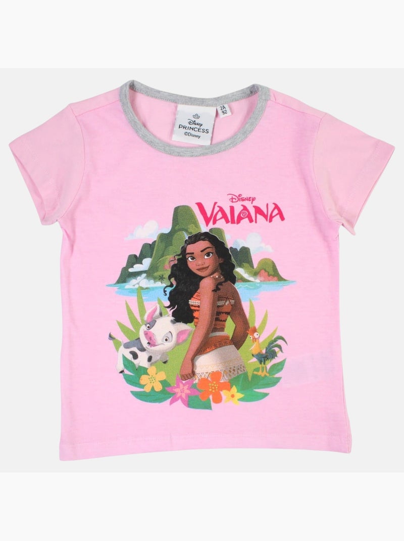 Disney - Ensemble t-shirt manches courtes et short enfant à imprimé Rose - Kiabi