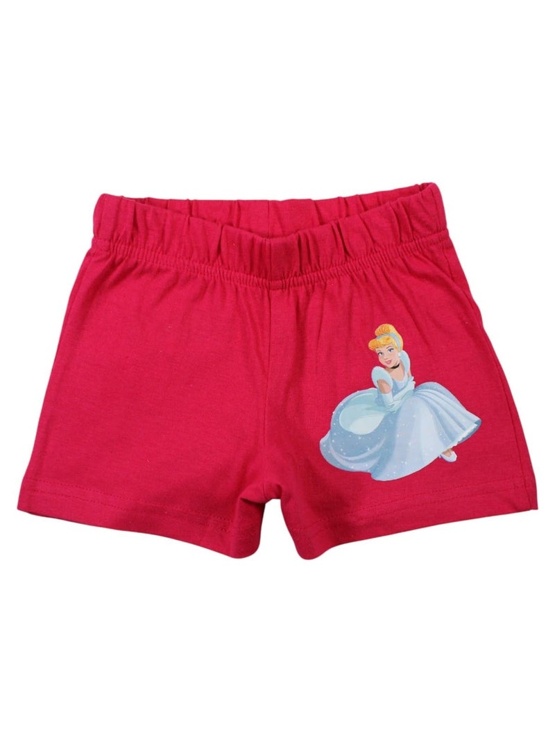 Disney - Ensemble t-shirt manches courtes et short enfant à imprimé Rose fushia - Kiabi