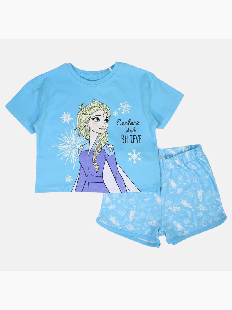 Disney - ensemble t-shirt manches courtes et short imprimés Bleu - Kiabi