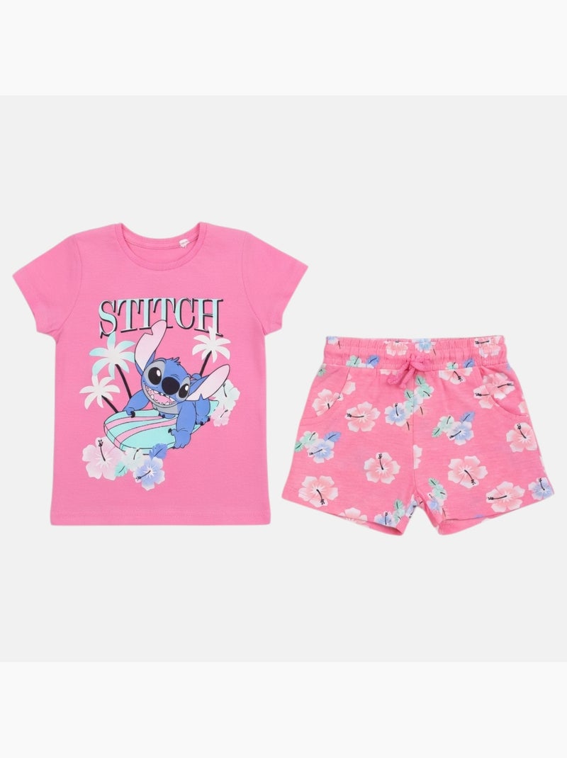Disney - Ensemble T-shirt personnage et short à motif Rose - Kiabi