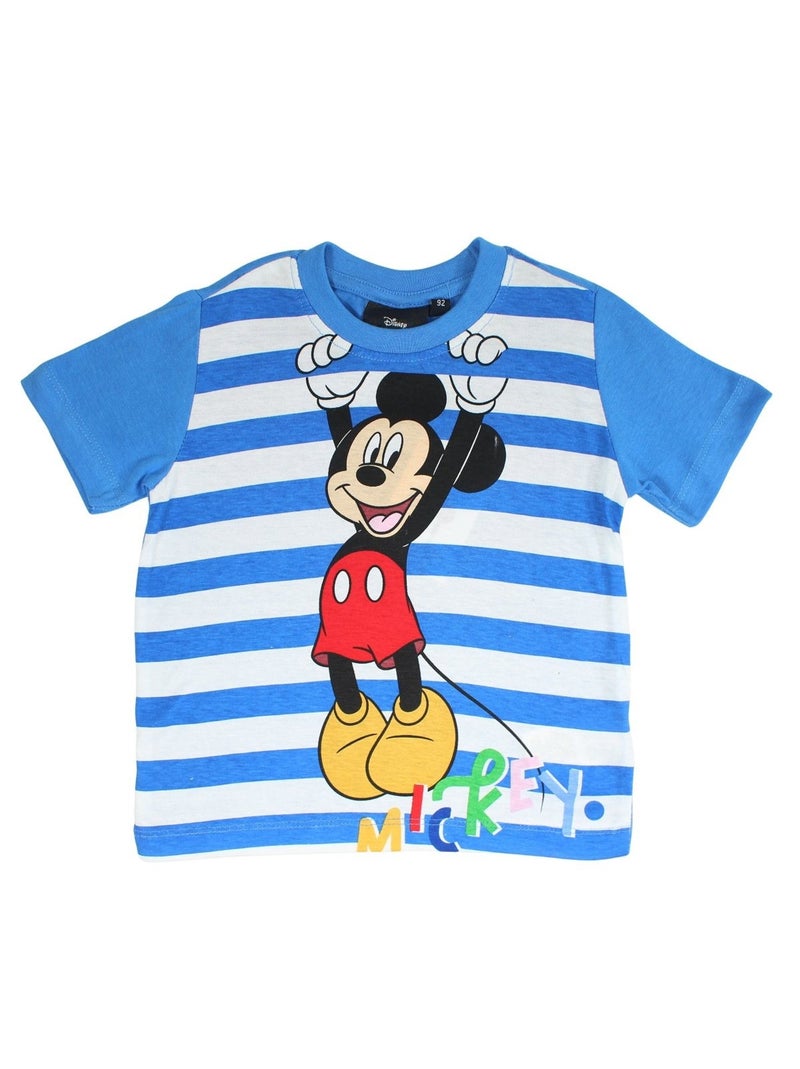 Disney - ensemble t-shirt rayé et short imprimés Bleu - Kiabi