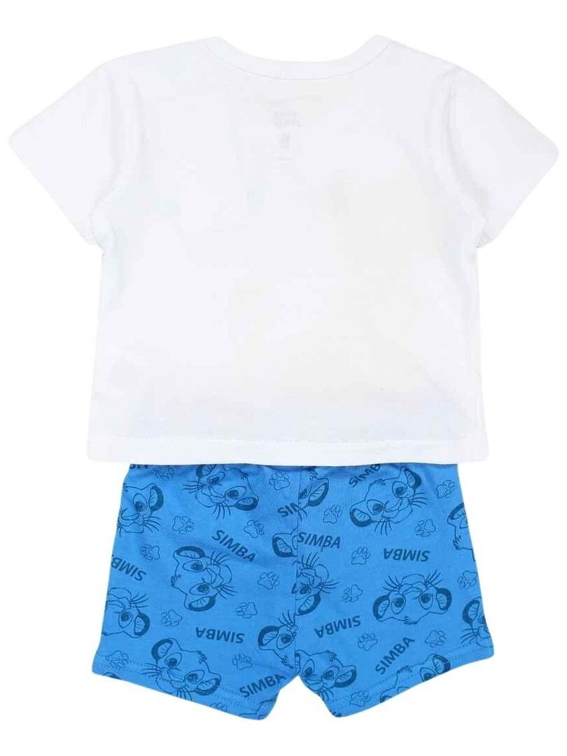 INEXTENSO T-shirt manches longues bleu bébé garçon LE ROI LION pas cher 