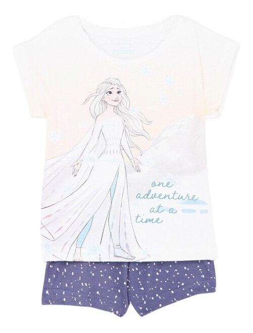 Disney - Ensemble ​​T-shirt short fille Imprimé La Reine Des Neiges - Kiabi