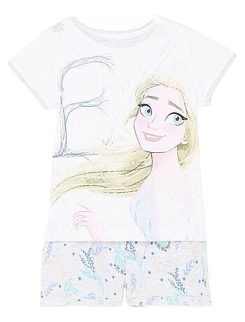 Disney - Ensemble ​​T-shirt short fille Imprimé La Reine Des Neiges