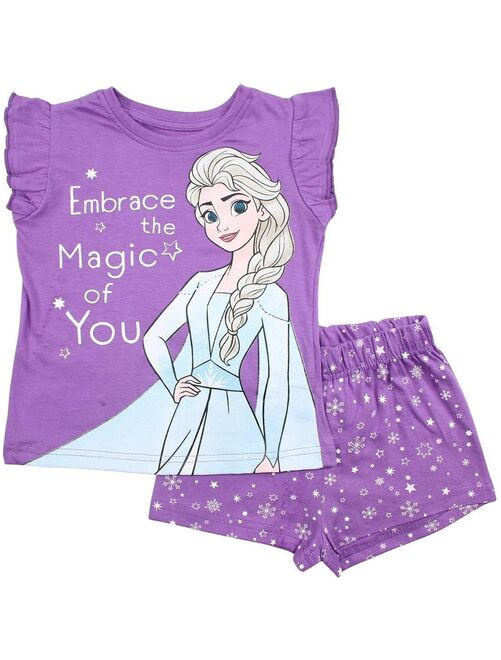 Disney - Ensemble ​​T-shirt short fille Imprimé La Reine Des Neiges - Kiabi