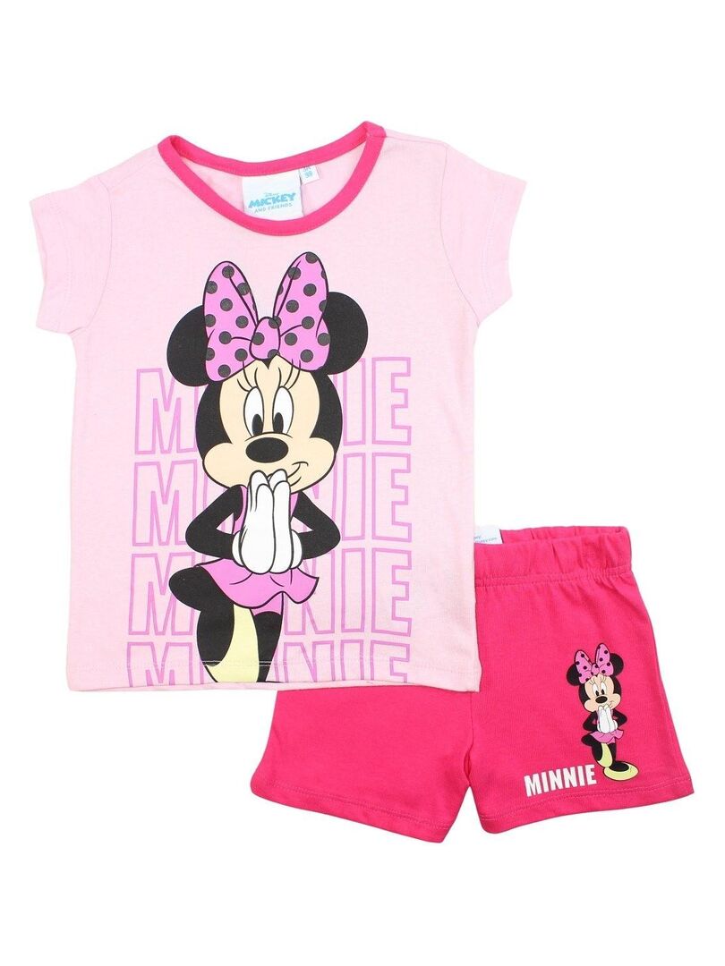 Disney - Ensemble ​​T-shirt short fille Imprimé Minnie Rose - Kiabi