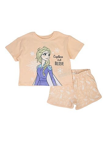 Disney - Ensemble ​​T-shirt short Imprimé La Reine Des Neiges