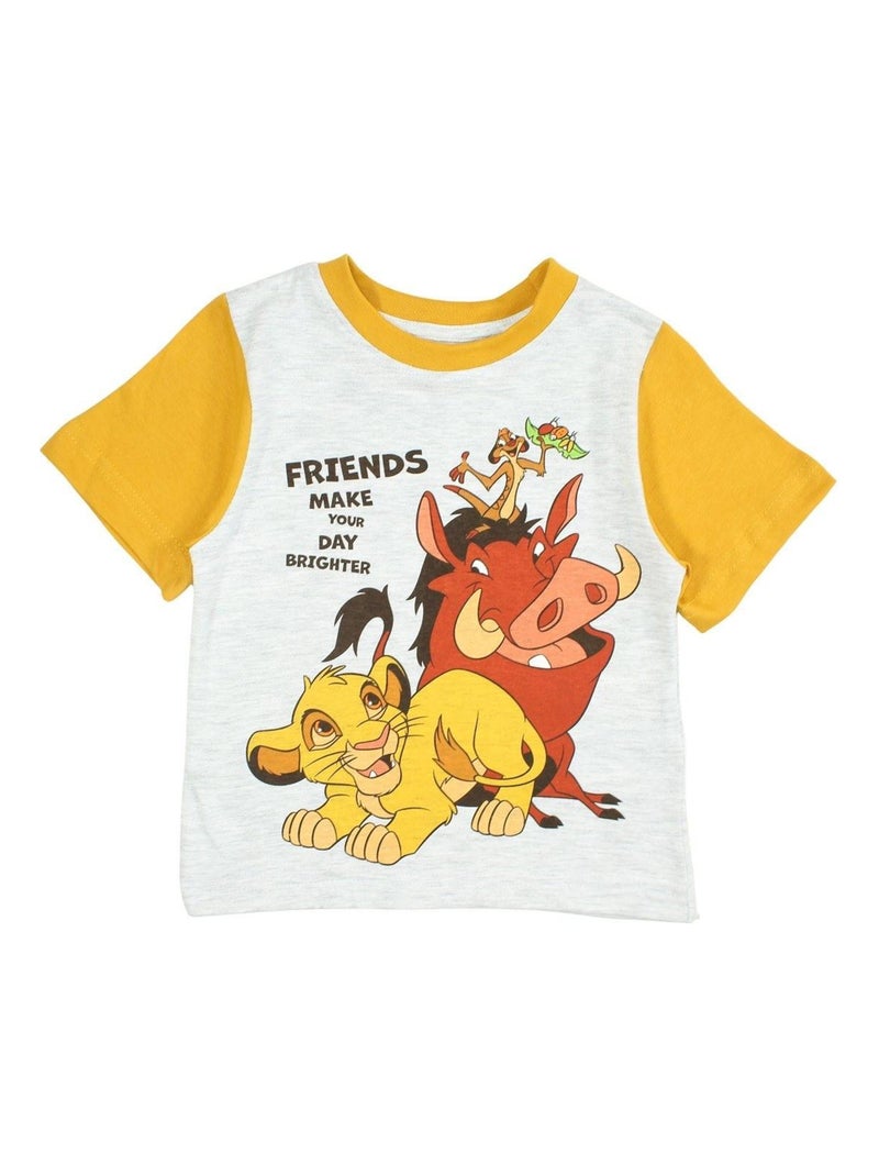Disney - Ensemble ​​T-shirt short Imprimé Le Roi Lion Jaune - Kiabi