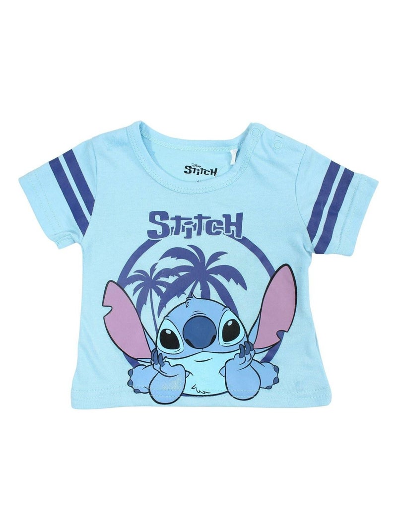 Disney - Ensemble ​​T-shirt short Imprimé Lilo Et Stitch Bleu - Kiabi