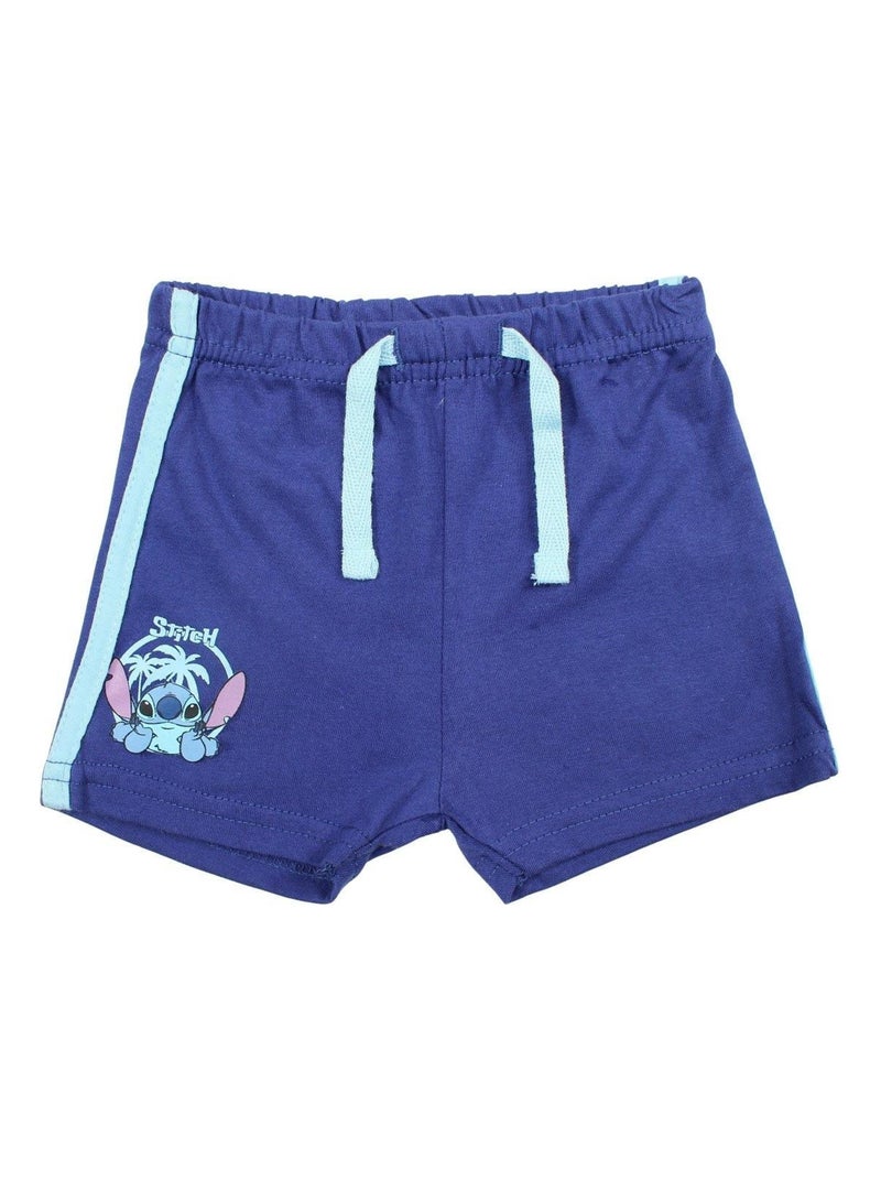 Disney - Ensemble ​​T-shirt short Imprimé Lilo Et Stitch Bleu - Kiabi