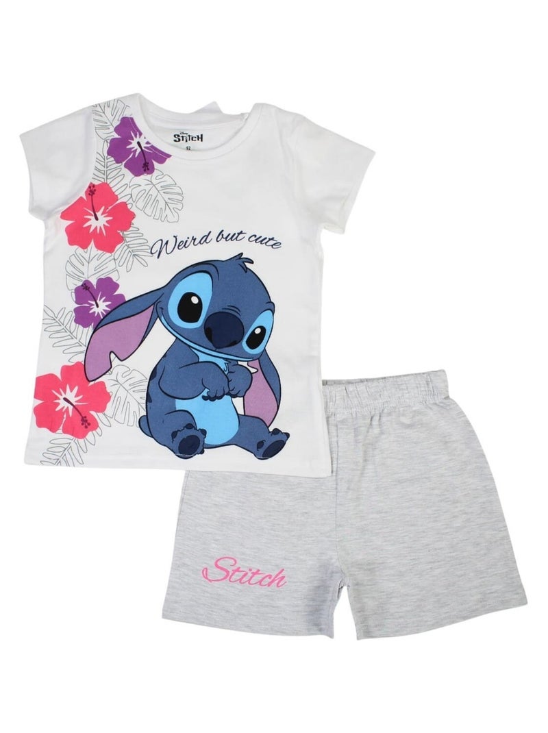 Disney - Ensemble ​​T-shirt short Imprimé Lilo Et Stitch Gris - Kiabi