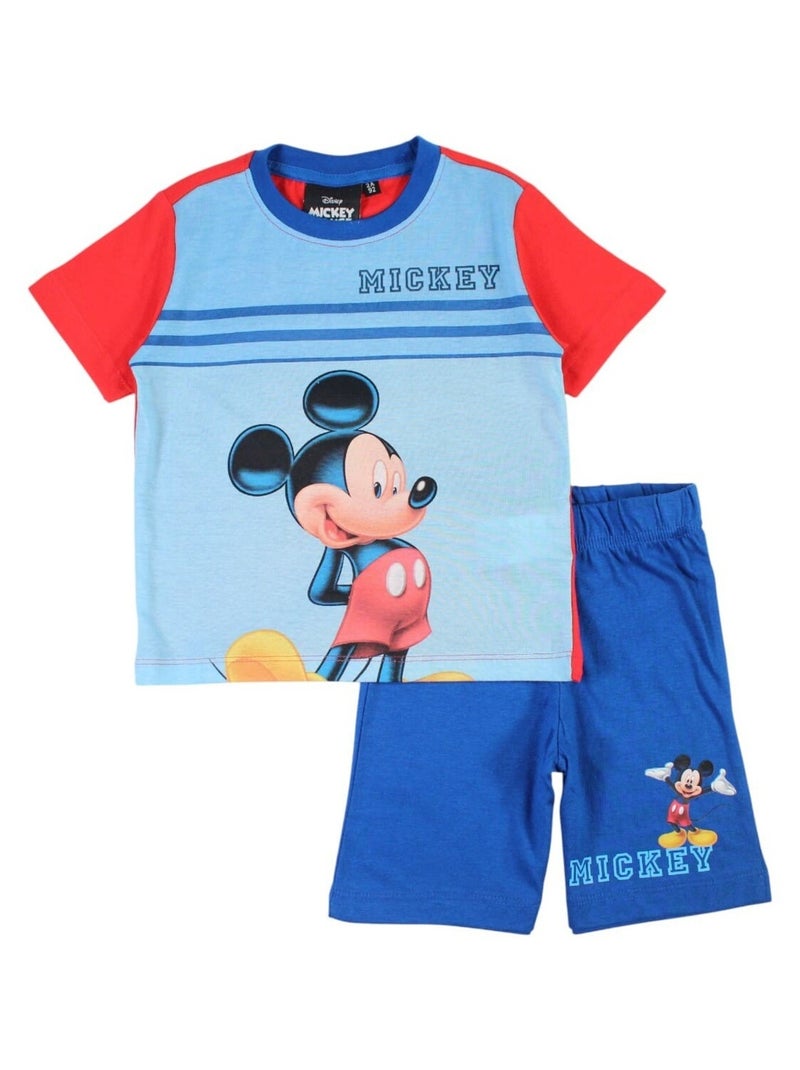 Disney - Ensemble ​​T-shirt short Imprimé Mickey Bleu - Kiabi