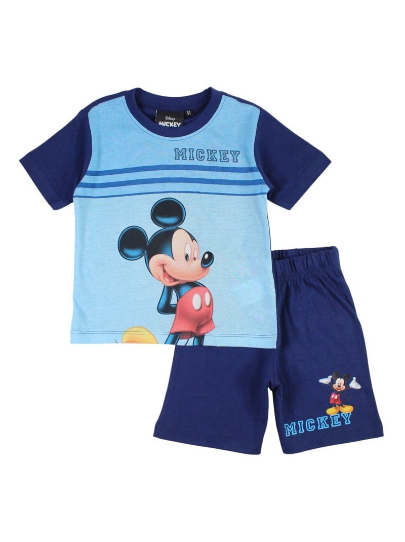 Disney - Ensemble ​​T-shirt short Imprimé Mickey Bleu marine - Kiabi