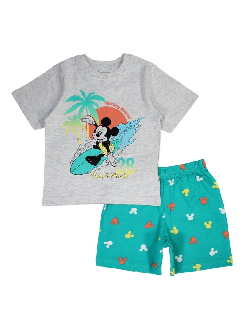 Disney - Ensemble ​​T-shirt short Imprimé Mickey Gris - Kiabi