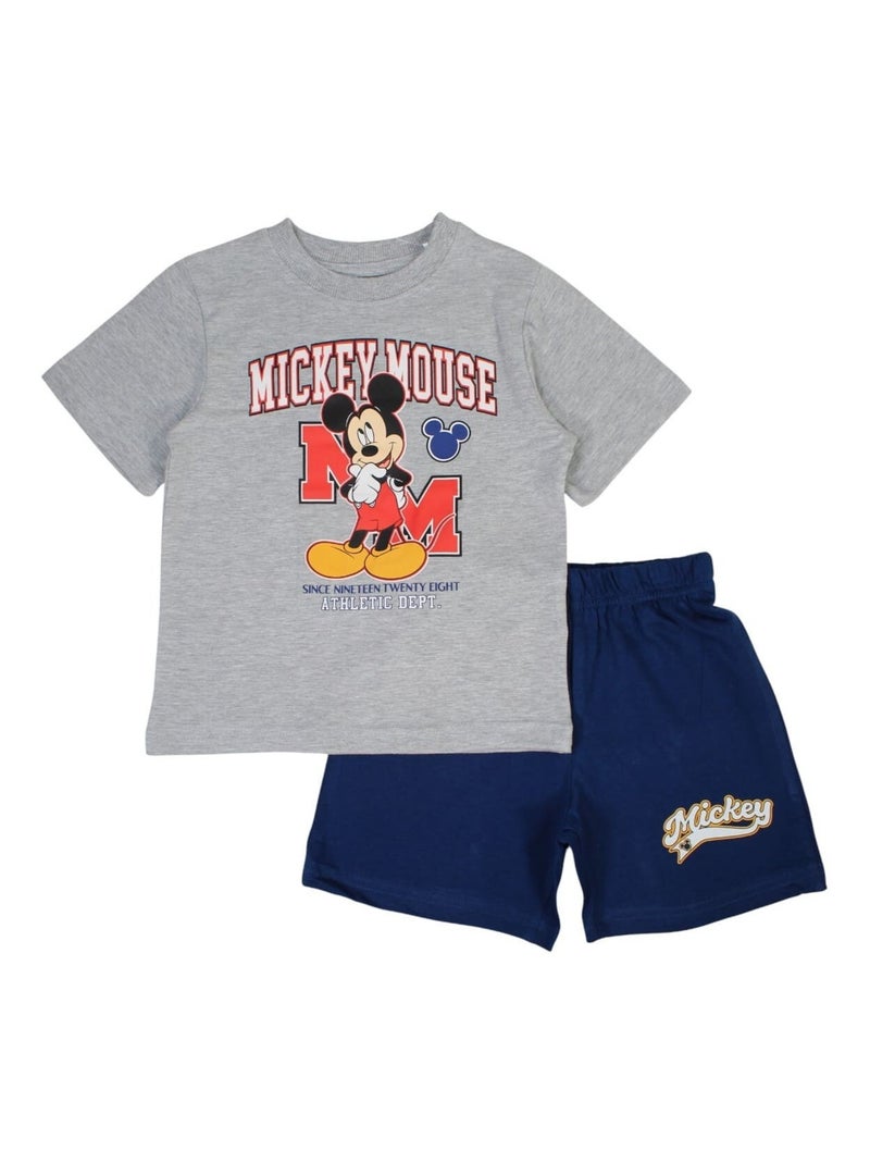 Disney - Ensemble ​​T-shirt short Imprimé Mickey Gris - Kiabi