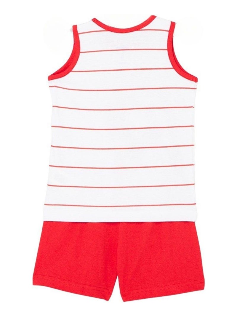 Disney - Ensemble ​​T-shirt short Imprimé Mickey Rouge - Kiabi