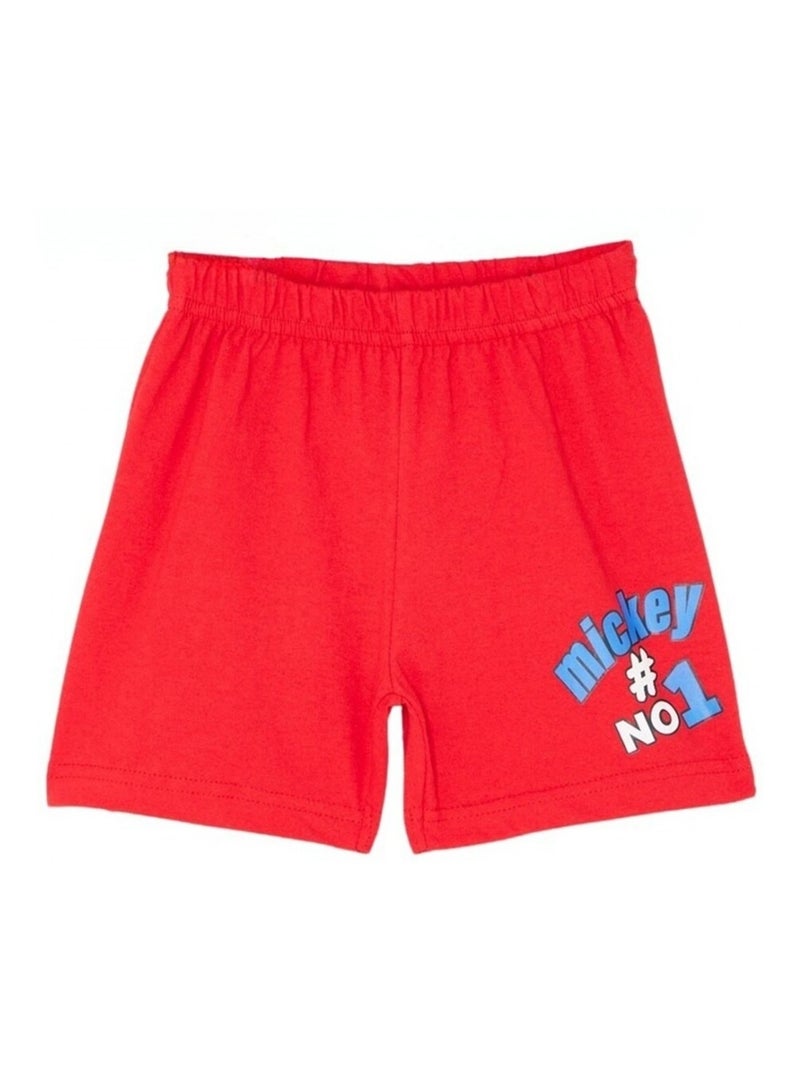 Disney - Ensemble ​​T-shirt short Imprimé Mickey Rouge - Kiabi
