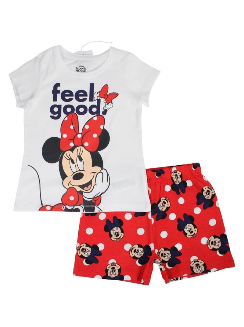 Disney - Ensemble ​​T-shirt short Imprimé Minnie Blanc - Kiabi