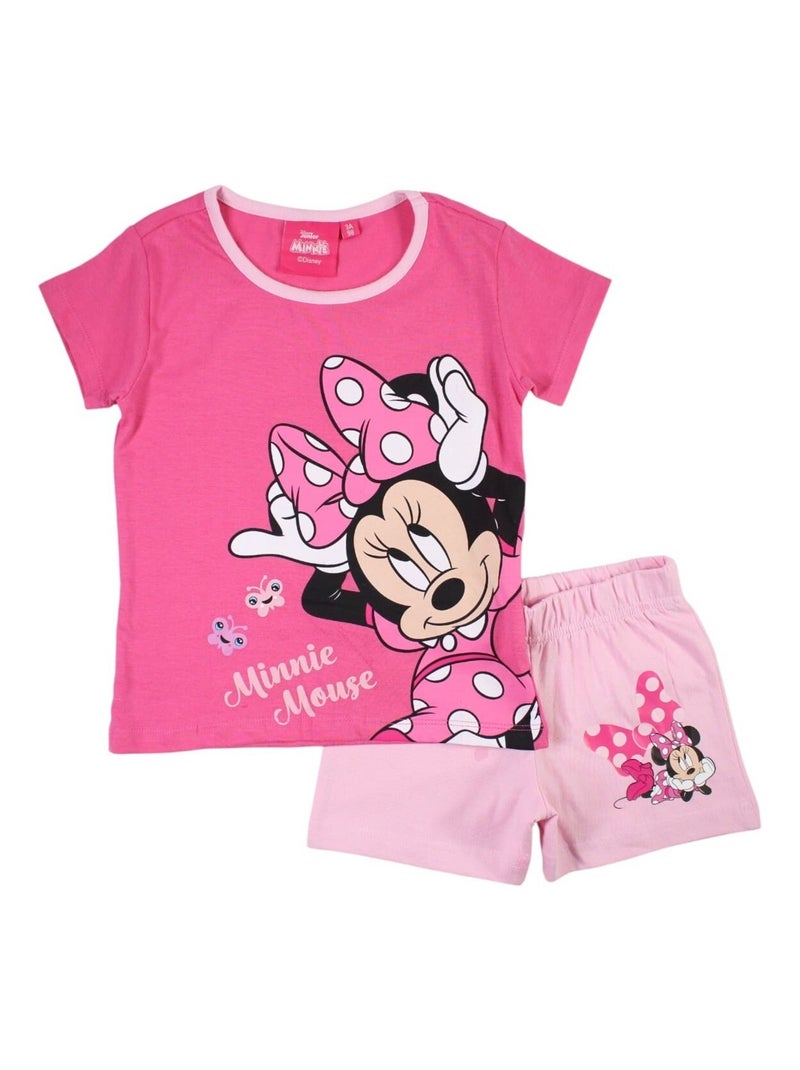 Disney - Ensemble ​​T-shirt short Imprimé Minnie Rose - Kiabi