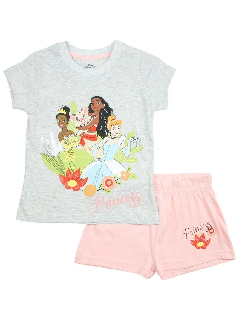 Disney - Ensemble ​​T-shirt short Imprimé Princesse Rose - Kiabi