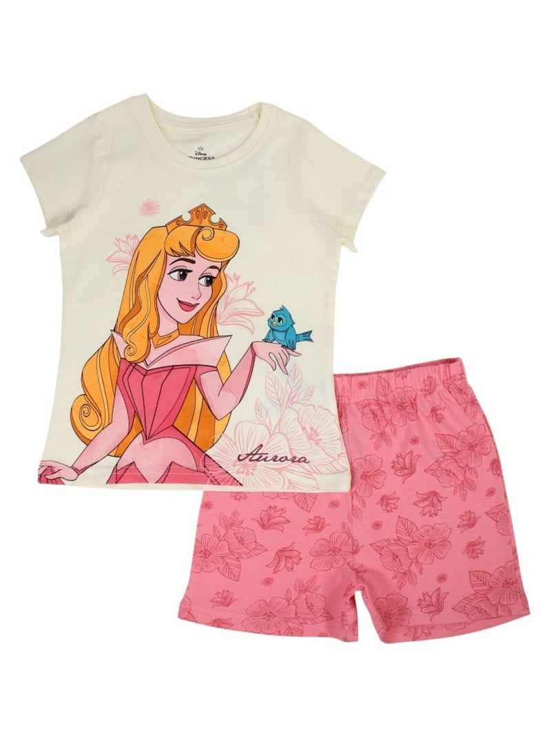 Disney - Ensemble ​​T-shirt short Imprimé Princesse Rose - Kiabi