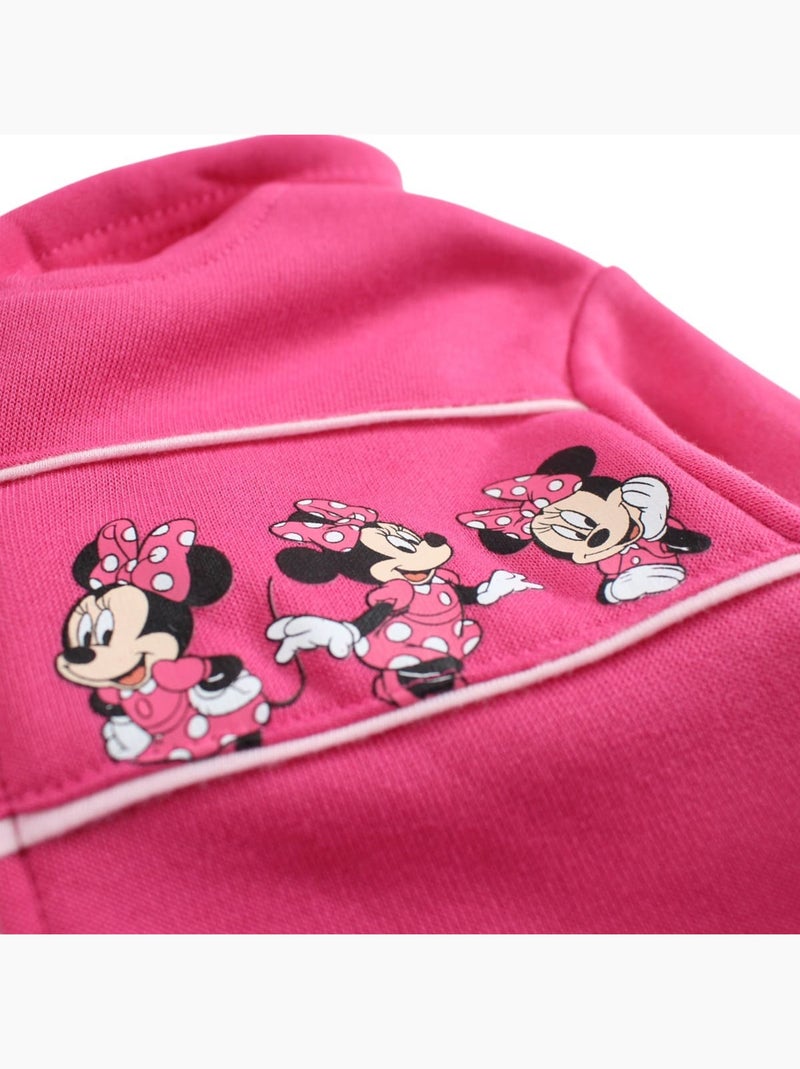 Disney - Ensemble Veste à capuche et pantalon de jogging Minnie fille Rose fushia - Kiabi