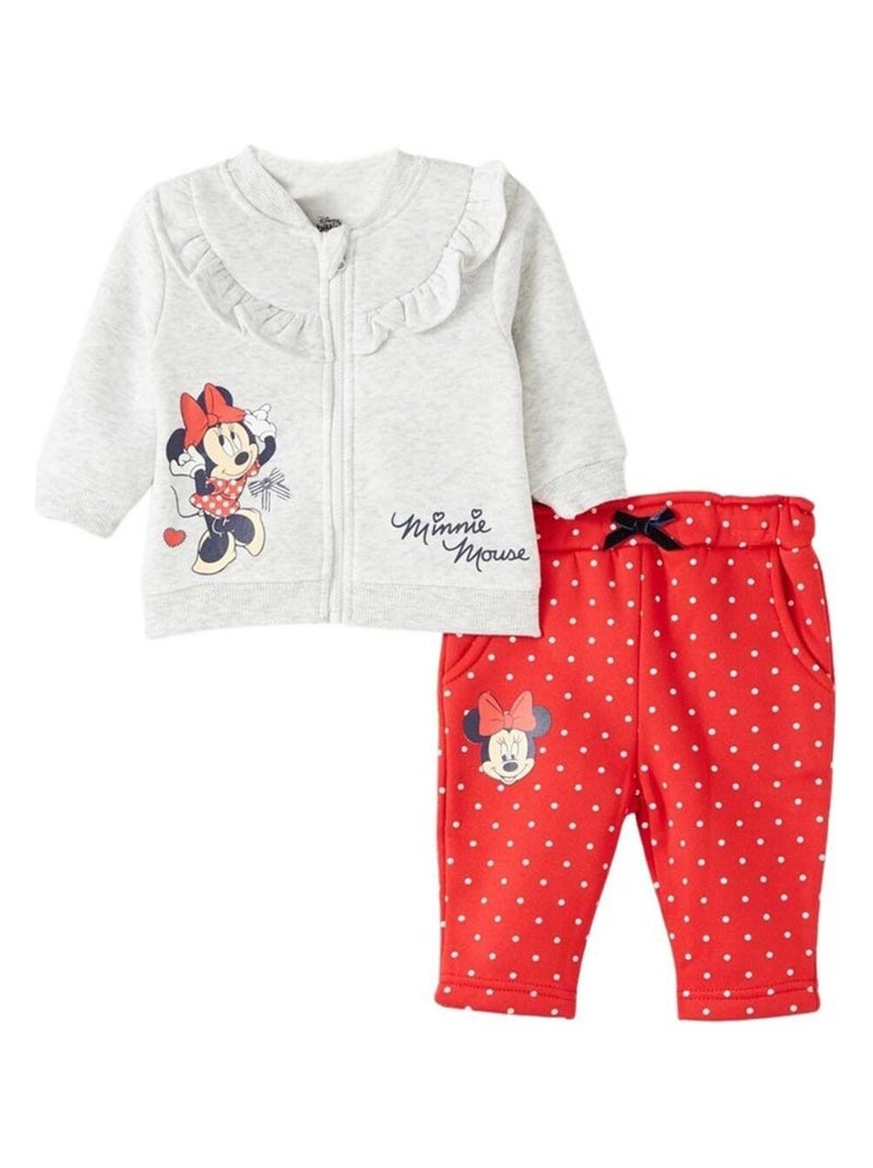 Disney - Ensemble ​​Veste pantalon bébé fille Imprimé Minnie Gris - Kiabi