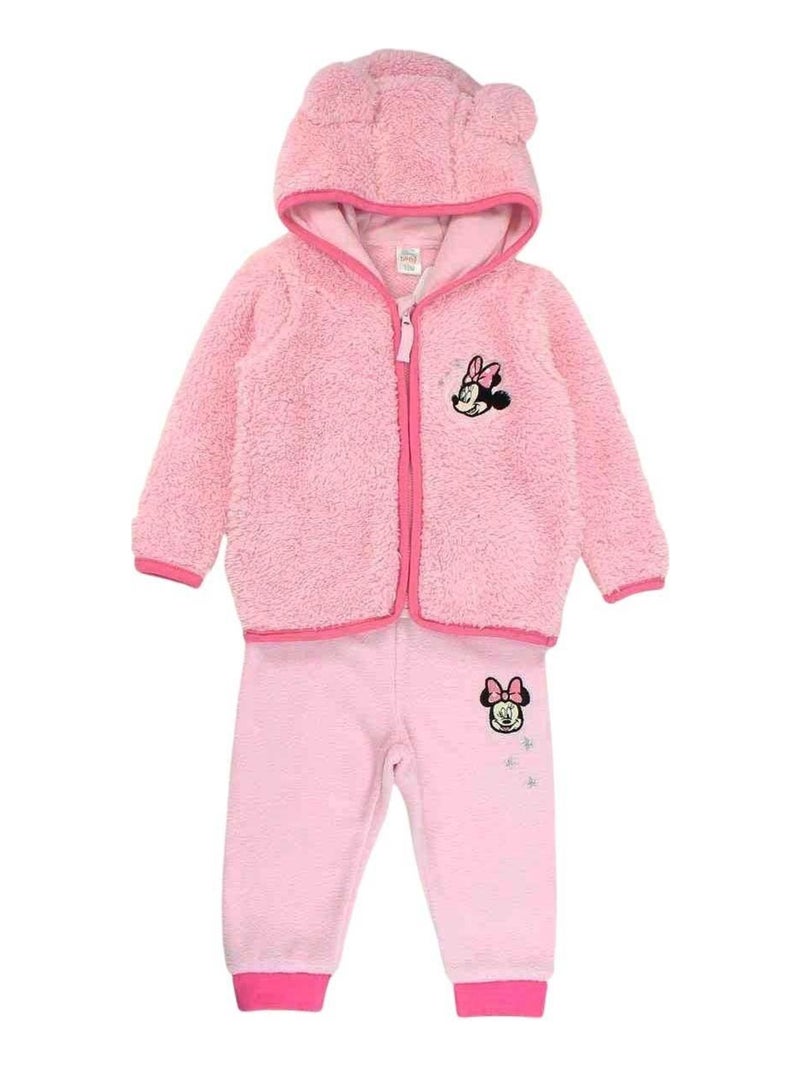 Disney - Ensemble ​​Veste pantalon bébé fille Imprimé Minnie Rose - Kiabi